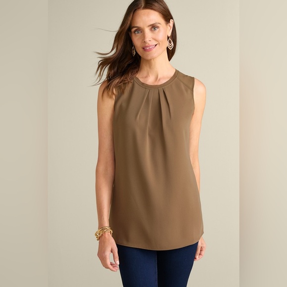 Soft Surroundings Teagan Brown Tank Top Size Small - Picture 1 of 5